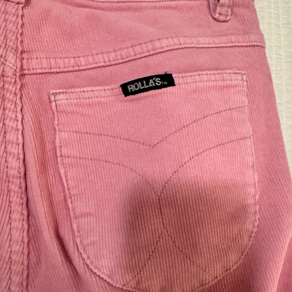 ROLLA’S pink corduroy original high rise straight jean - Picture 9 of 10